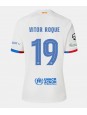 Barcelona Vitor Roque #19 Venkovní Dres 2023-24 Krátký Rukáv